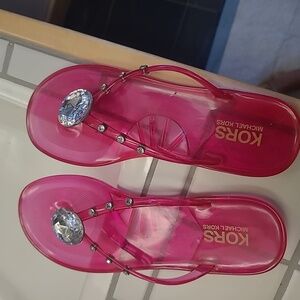 Michael Kors bling jelly slipper